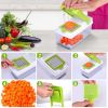 Vegetable Slicer Quick Potato Tomato Fruit Cutter Set with 3 Blades Stainless Steel Food Chopper