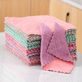 Thickened kitchen cleaning dishcloth; fish scale cloth; dish towel; disposable towel (Specifications: 25 * 25 carbon fiber rag edge lock)