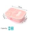 1360ml Silicone Collapsible Lunch Box 3Grid Lunch Bento Box Large Capacity Bowl Outdoor Portable Picnic Camping Folding Lunchbox