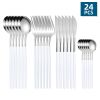 ut24pcs/Set Stainless Steel Cutlery; Portuguese Cutlery Spoon; Western Cutlery Set