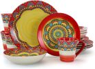 Elama Zen Mozaik 16 Piece Luxurious Stoneware Dinnerware Service for 4