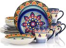 Elama Zen Mozaik 16 Piece Luxurious Stoneware Dinnerware Service for 4