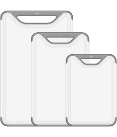 cuttingHousehold Kitchen Accesionse Set of 3 Cutting Boards (Color: Gray)