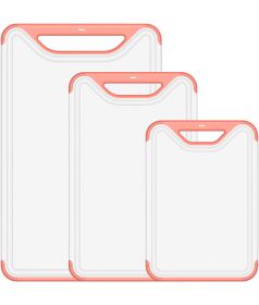 cuttingHousehold Kitchen Accesionse Set of 3 Cutting Boards (Color: Pink)