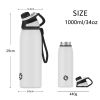 Healter 20oz Leakproof Free Drinking Water Bottle with Spout Lid for;  600ml Stainless Steel Sports Water Bottle for Fitness;  Gym and Outdoor Sports